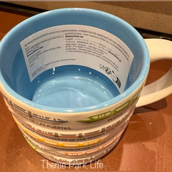 Disney Parks Monorail Please Stand Clear of the Doors Ceramic Coffee Mug NEW - Picture 4 of 4